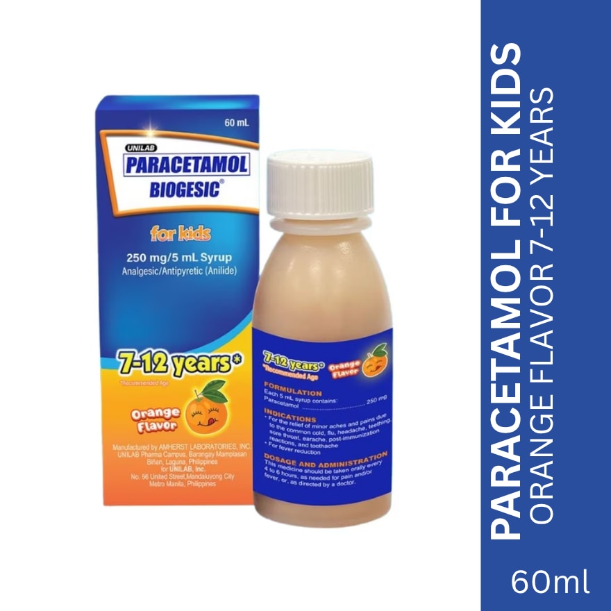 BIOGESIC ORG 250mg Syrup 1 Bottle 60ml