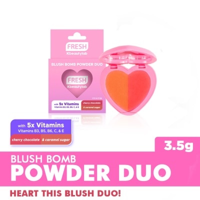 FRESH FRESH Kbeautylab Blush Bomb Powder Duo Cherry Chocolate & Caramel Sugar 3.5g