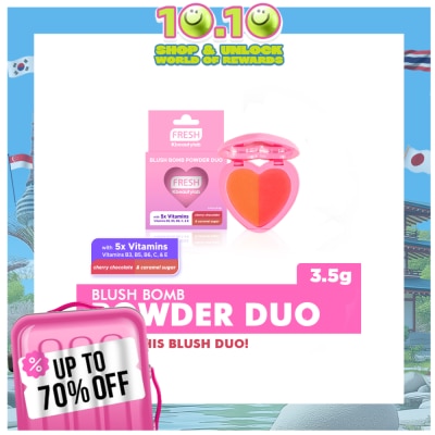 FRESH FRESH Kbeautylab Blush Bomb Powder Duo Cherry Chocolate & Caramel Sugar 3.5g