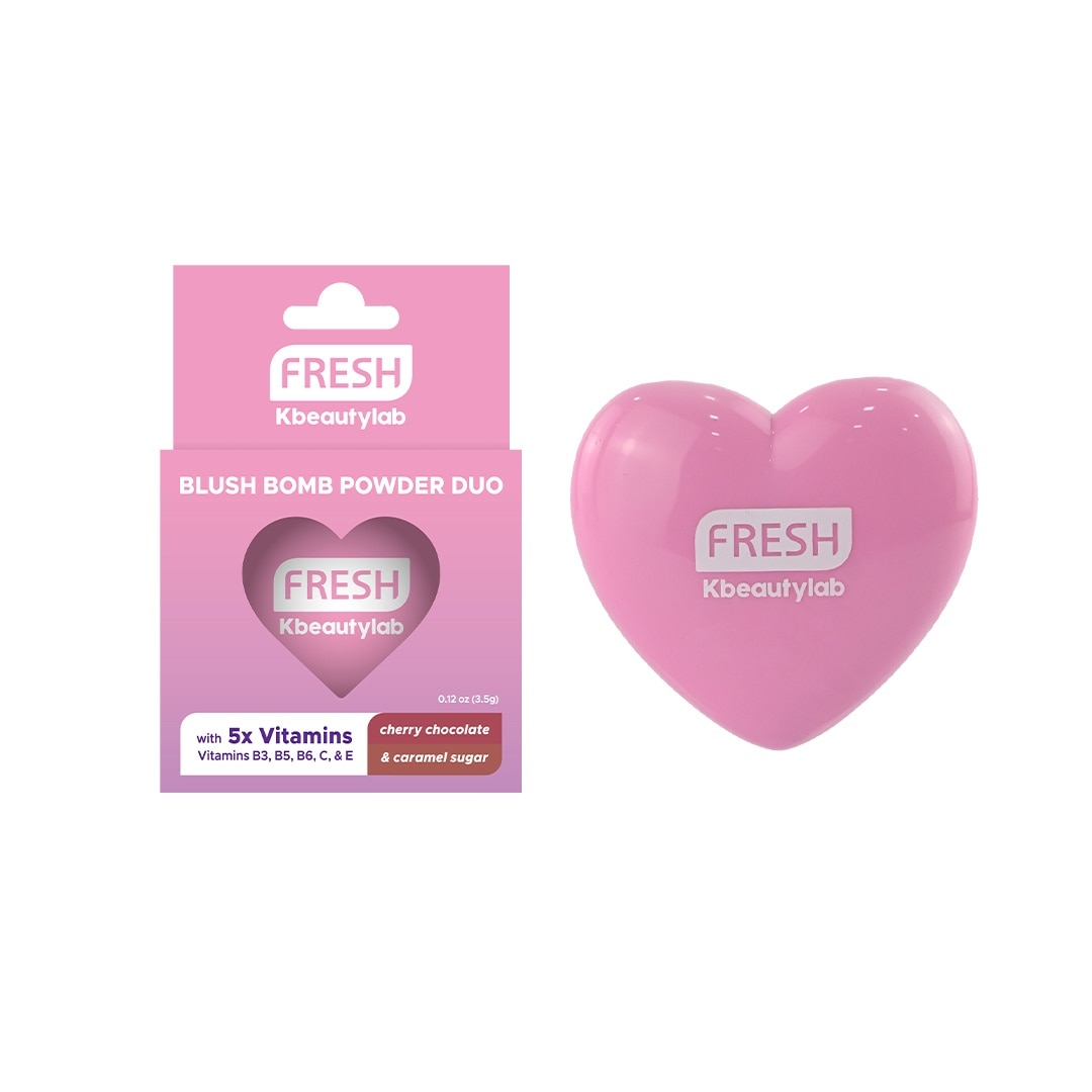 FRESH Kbeautylab Blush Bomb Powder Duo Cherry Chocolate & Caramel Sugar 3.5g