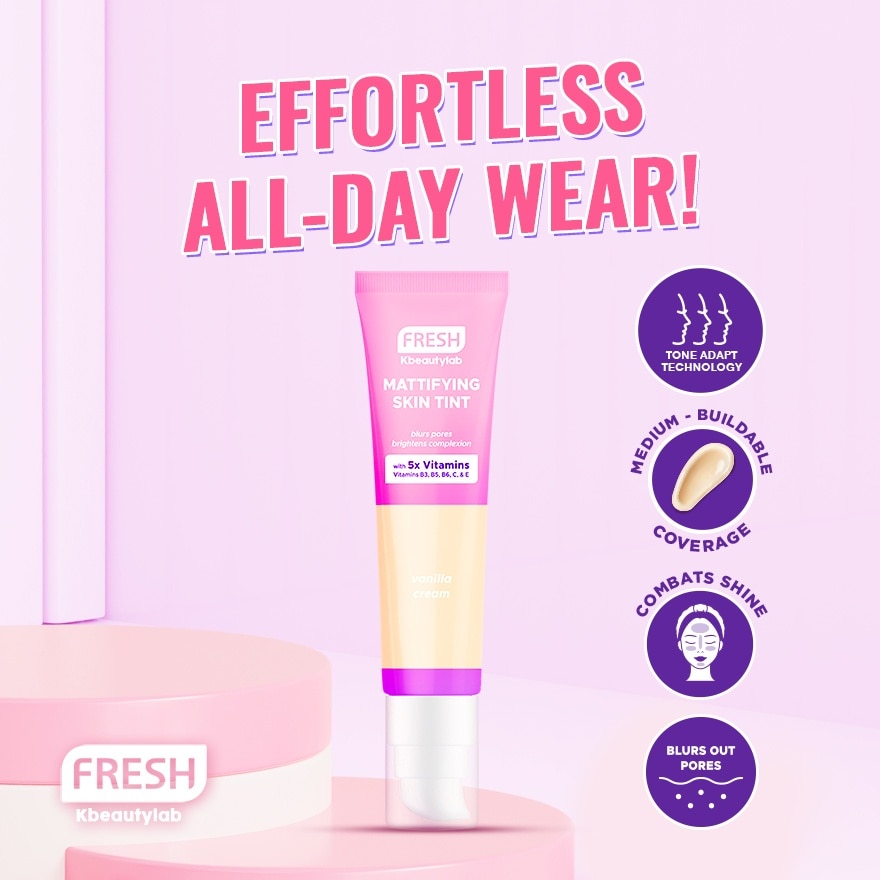 FRESH Kbeautylab Skin Mattifying Tint Vanilla Cream 30ml