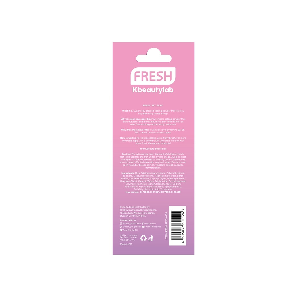 FRESH Kbeautylab Skin Mattifying Setting Powder Vanilla Cream 4g