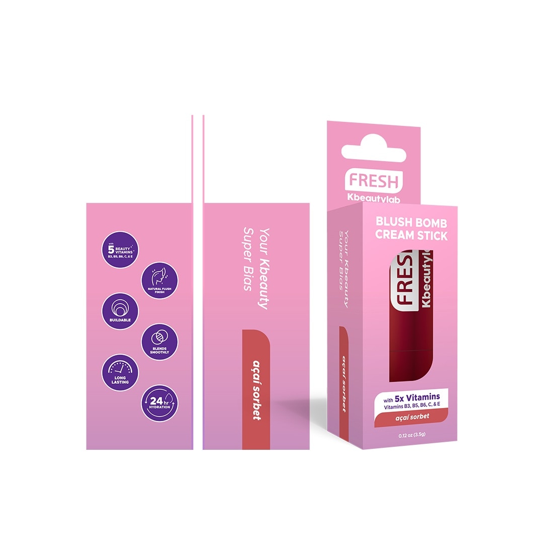 FRESH Kbeautylab Blush Bomb Creme Stick Acai Sorbet 3.5g