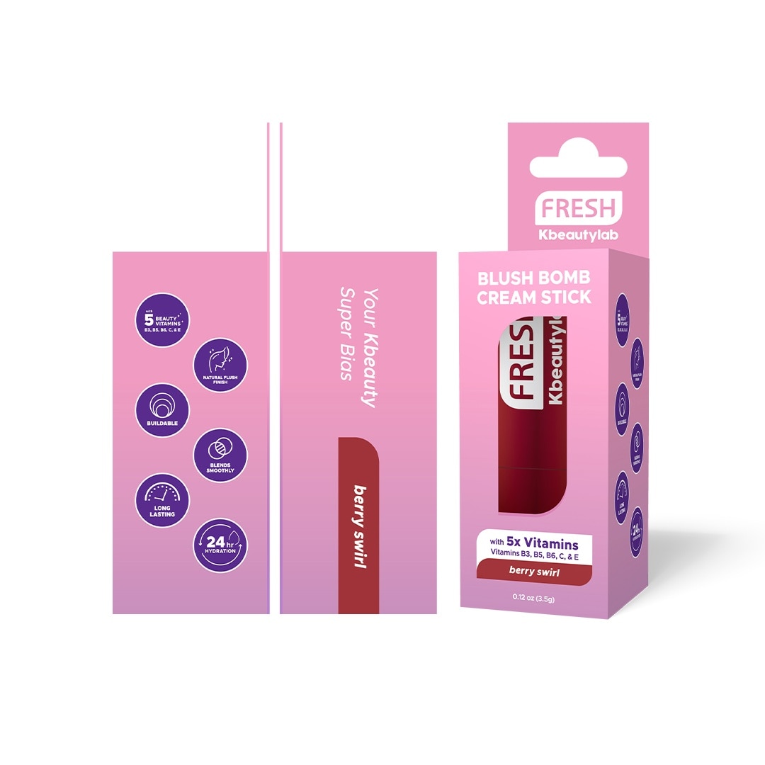 FRESH Kbeautylab Blush Bomb Creme Stick Berry Swirl 3.5g