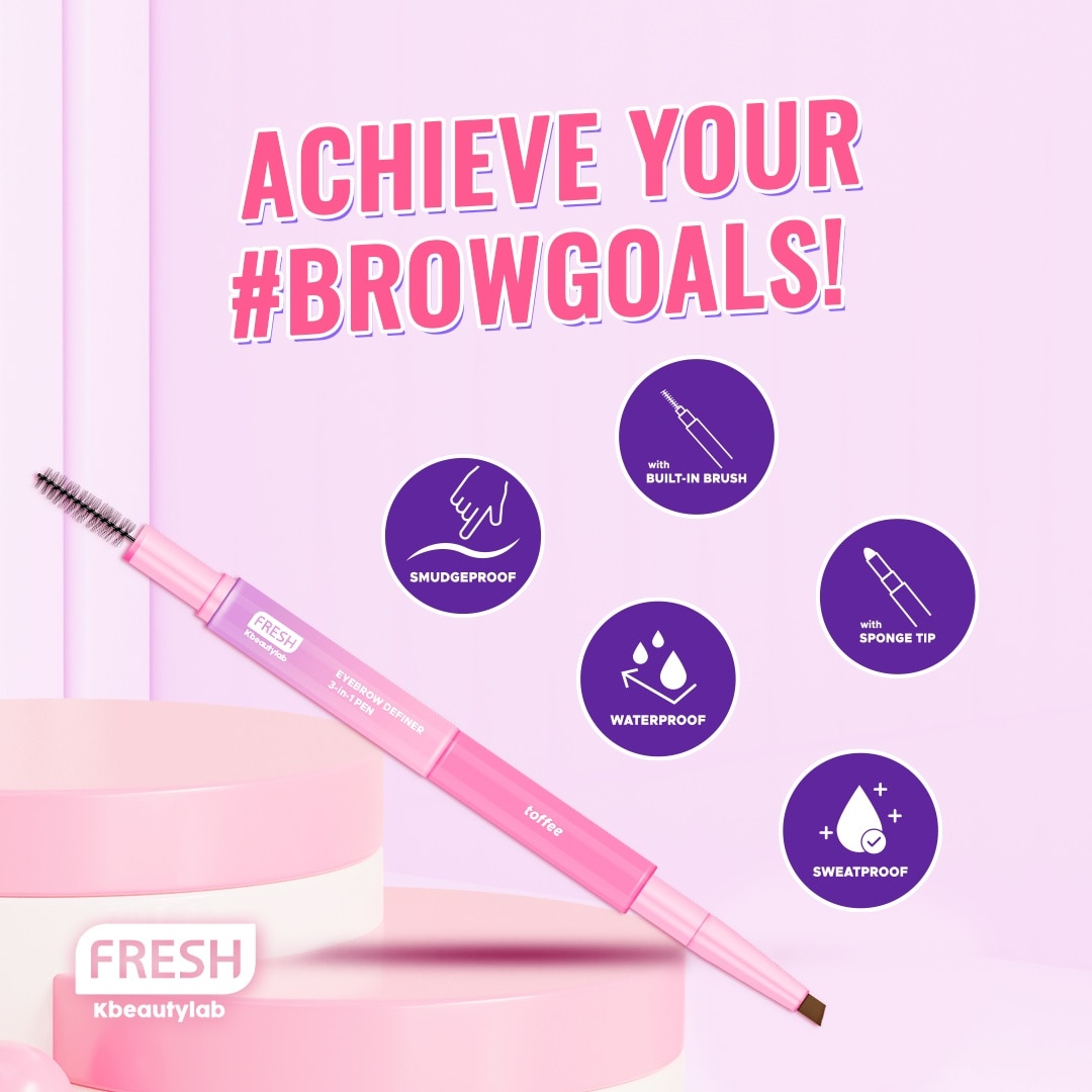 FRESH Kbeautylab Eyebrow Definer 3 In 1 Pen Toffee 0.3g