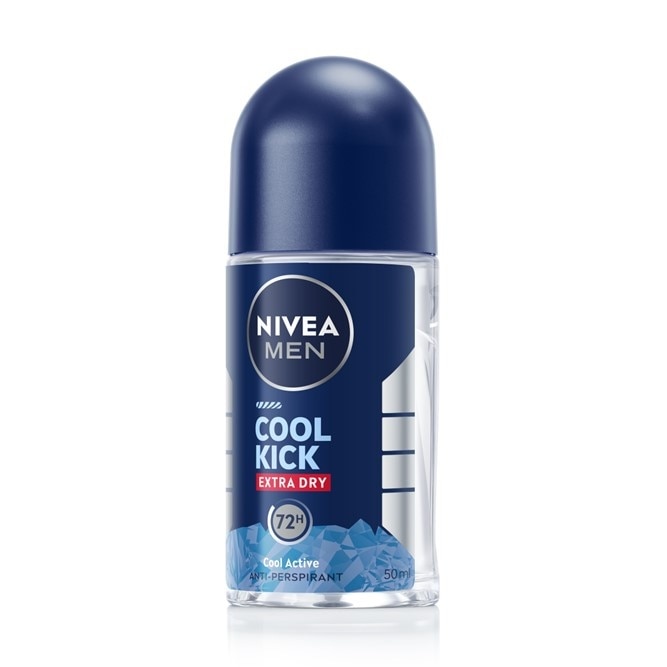 NIVEA Men Cool Kick Deodorant Roll On 50ml Bundle