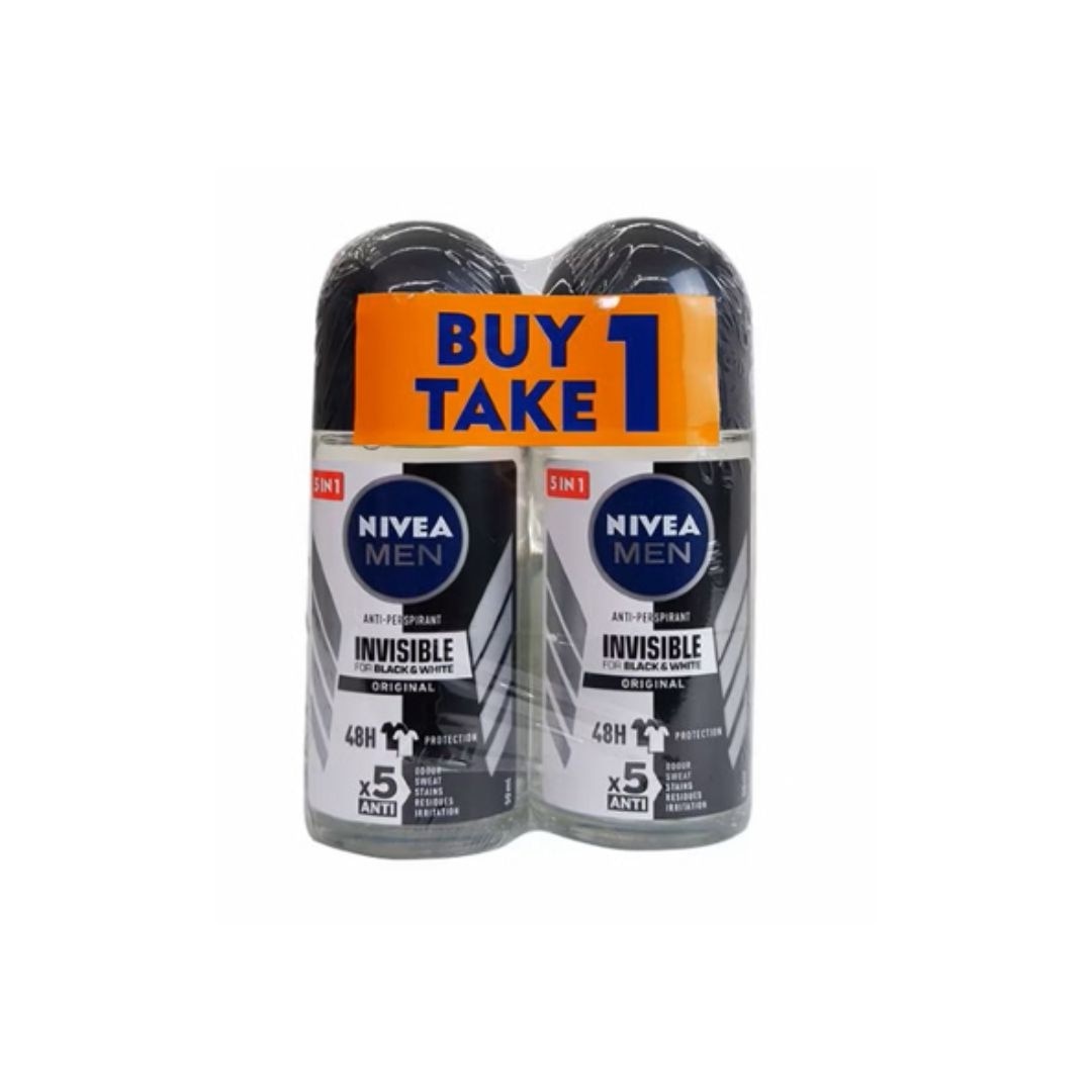 NIVEA Men Black And White 48hour Roll On 50ml