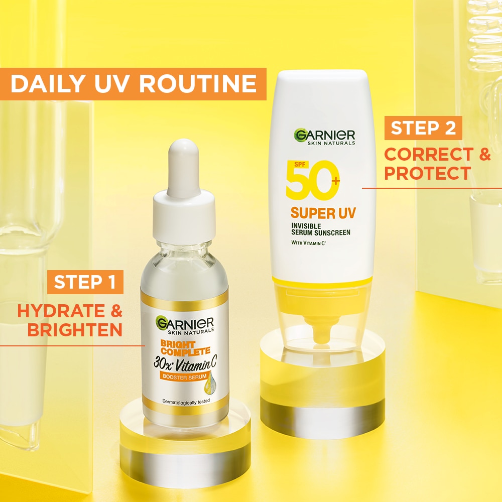 GARNIER Bright Complete UV Serum Sunscreen SPF 50 30ml image