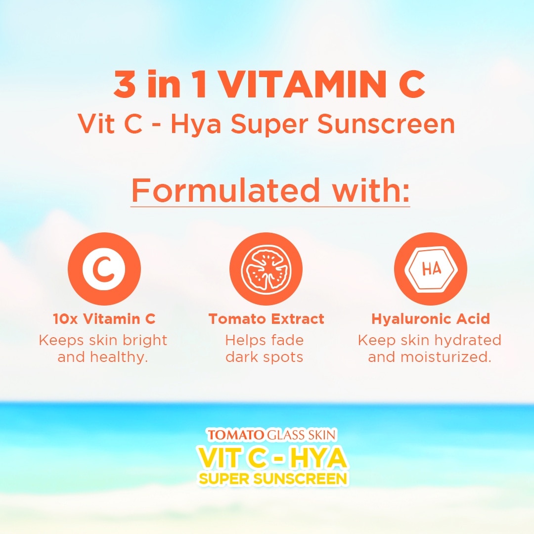 FRESH Skinlab Tomato Glass Skin Vit C- Hya Super Sunscreen SPF 100 100ml