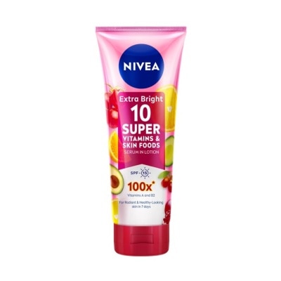 NIVEA NIVEA Extra Bright 10 Super Vitamins & Skin Food Serum in Lotion 70ml