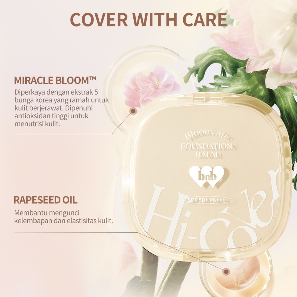 BARENBLISS Bloomatte Hi-Cover Foundation Balm - MW1 Honey 12G