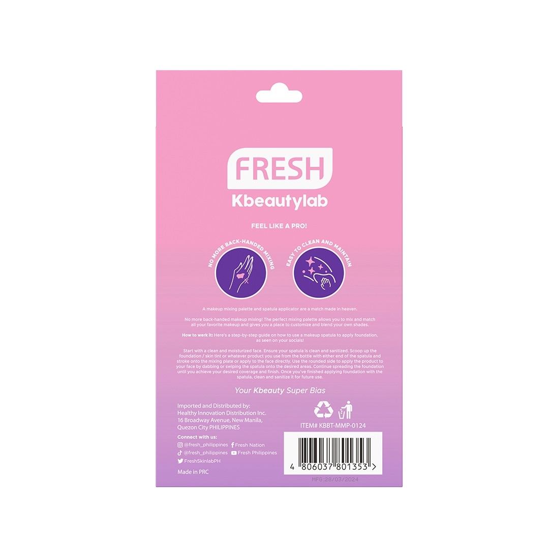 FRESH Kbeautylab Makeup Mixing Palette with Metal Spatula