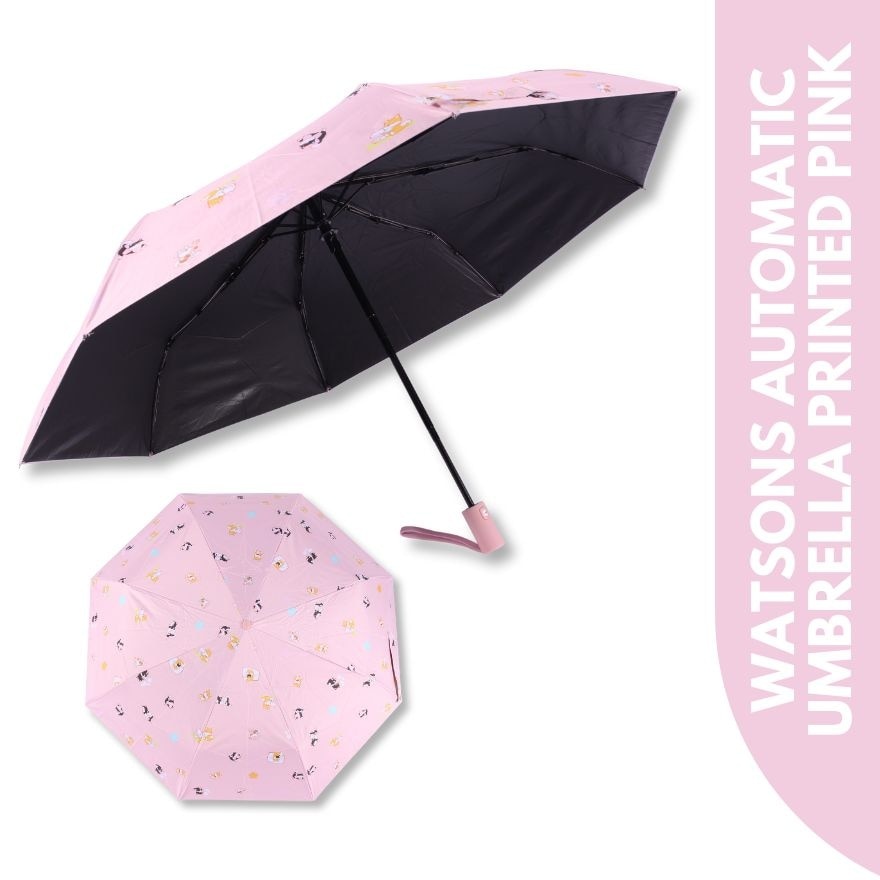 WATSONS Automatic Umbrella Printed Pink