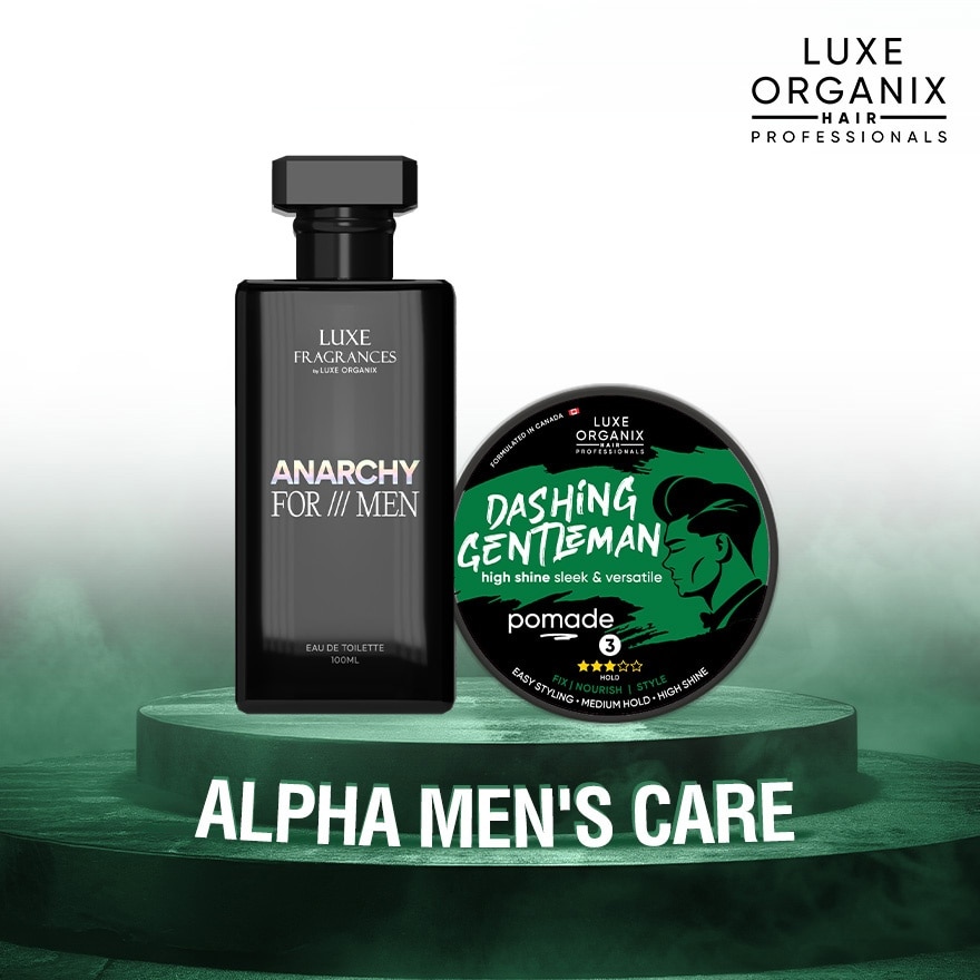 LUXE ORGANIX Hair Professionals Dashing Gentleman High Shine Sleek and Versatile Pomade 80g
