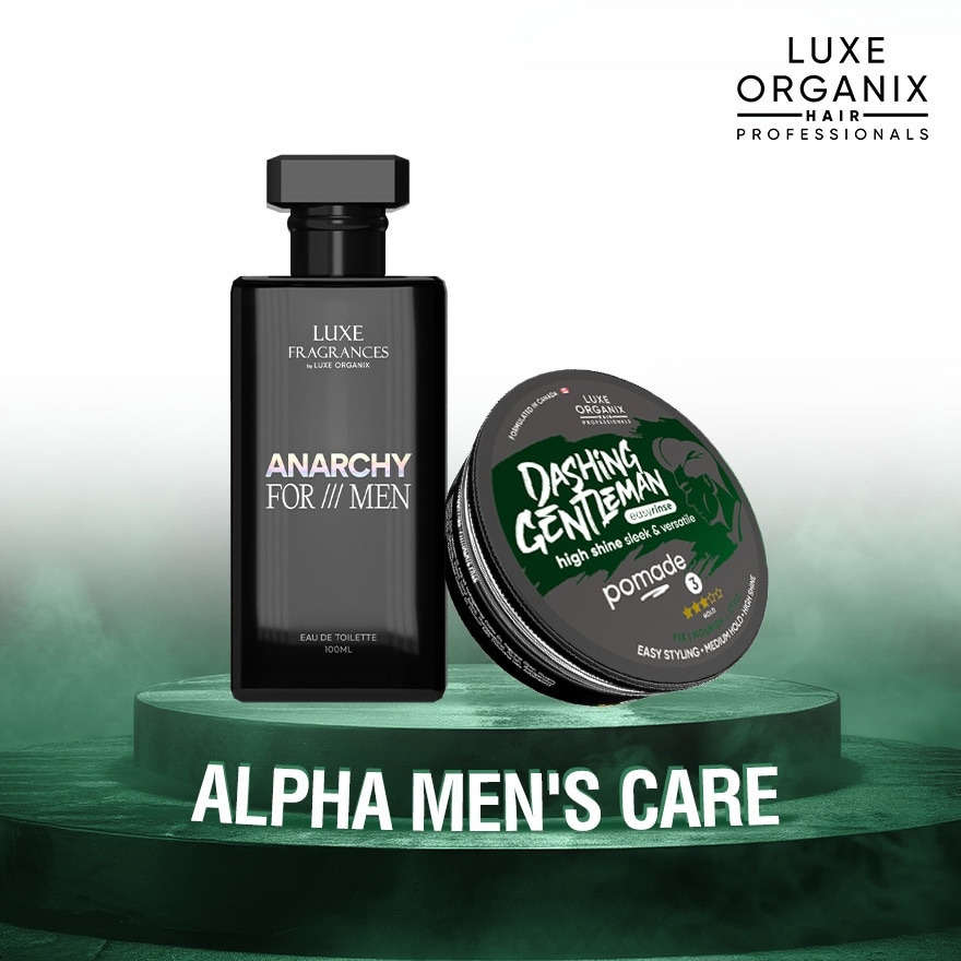 LUXE ORGANIX Hair Professionals Dashing Gentleman High Shine Sleek and Versatile Pomade 80g