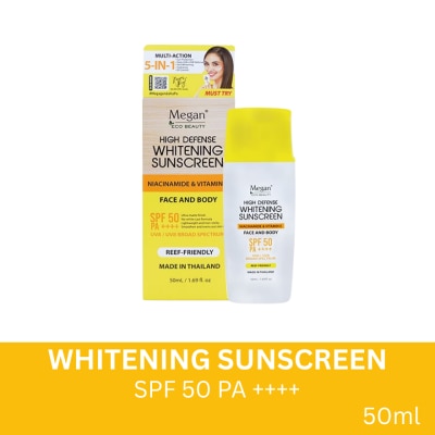 MEGAN MEGAN Eco Beauty High Defense Whitening Sunscreen SPF 50 PA ++++ 50ml