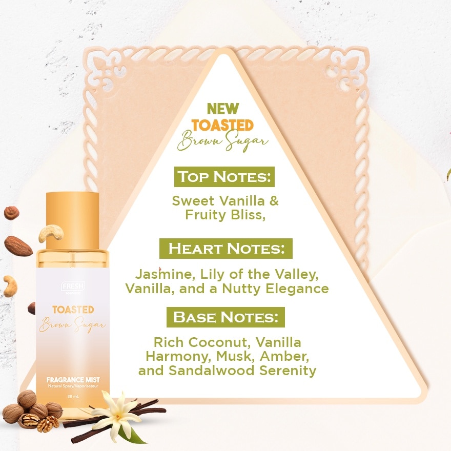 Fresh Scentlab Toasted Brown Sugar Fragrqance Mist 88ml