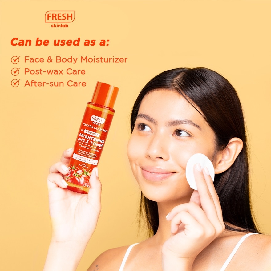 Fresh Skinlab Tomato Glass Skin 3 in 1 Vitamin C Brightening Ph 5.5 Toner 250ml
