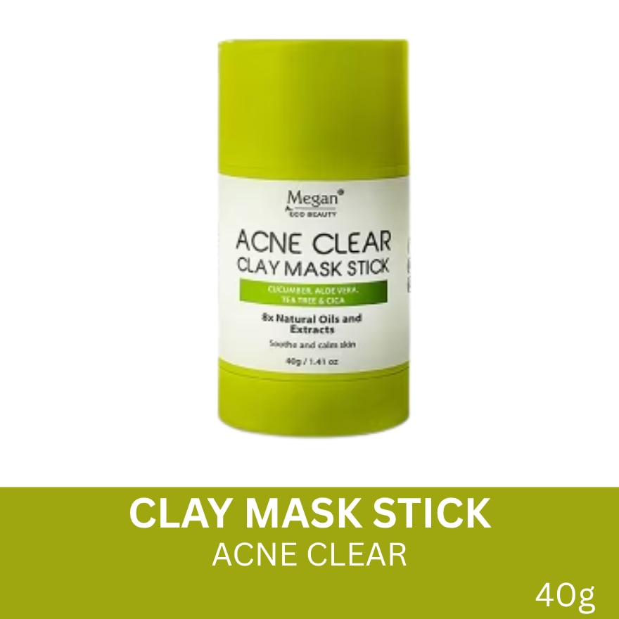 MEGAN Eco Beauty Acne Clear Clay Mask Stick 40g