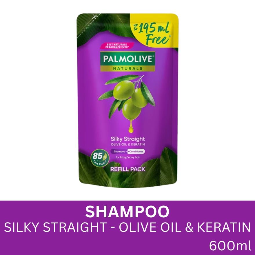 Palmolive Naturals Silky Straight Shampoo 600mL Refill Pack