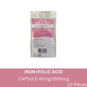 WATSONS Iron + Folic Acid 8 + 2 Capsules