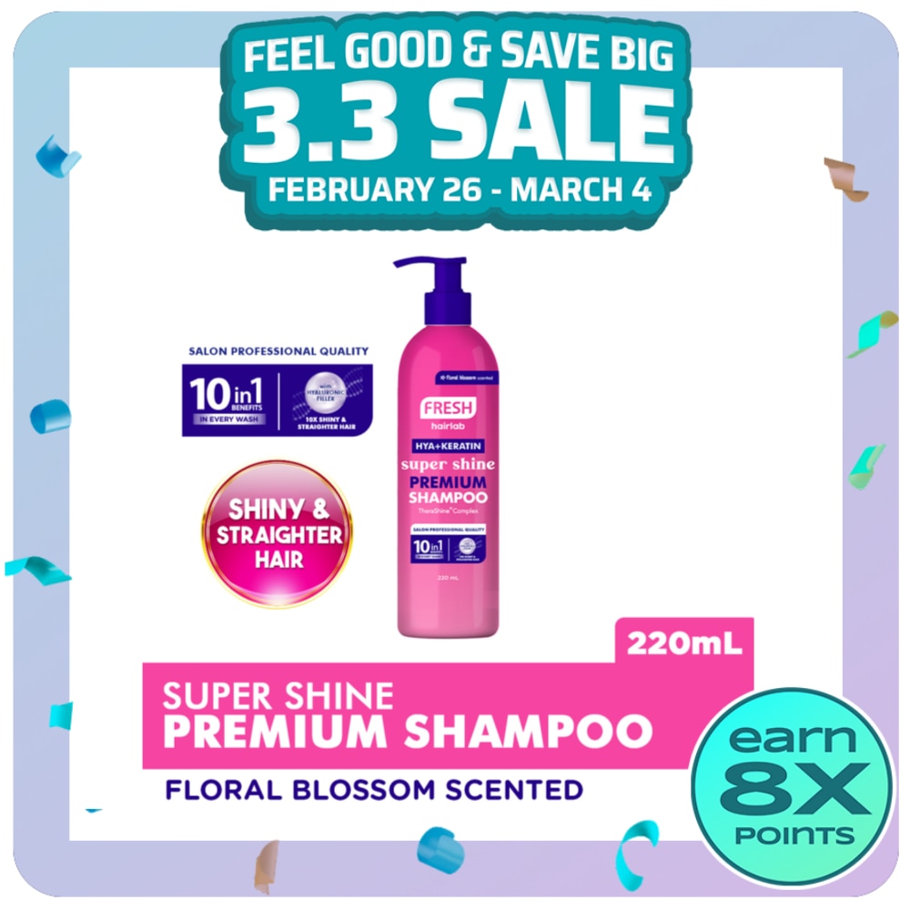 FRESH Hairlab Hya Keratin Super Shine Premium Shampoo 220ml