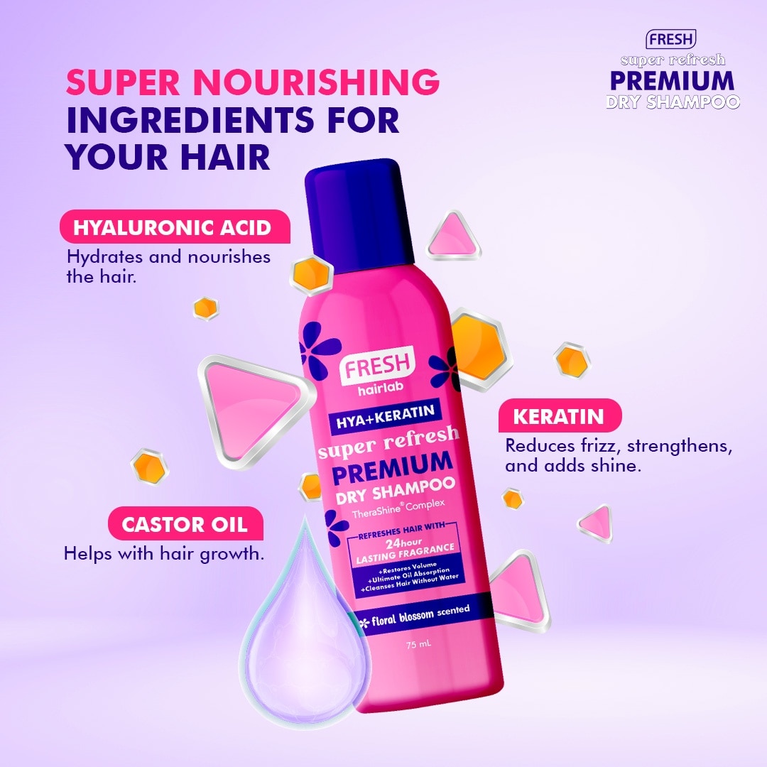 FRESH Hairlab Hya Keratin Super Refresh Premium Dry Shampoo 75ml