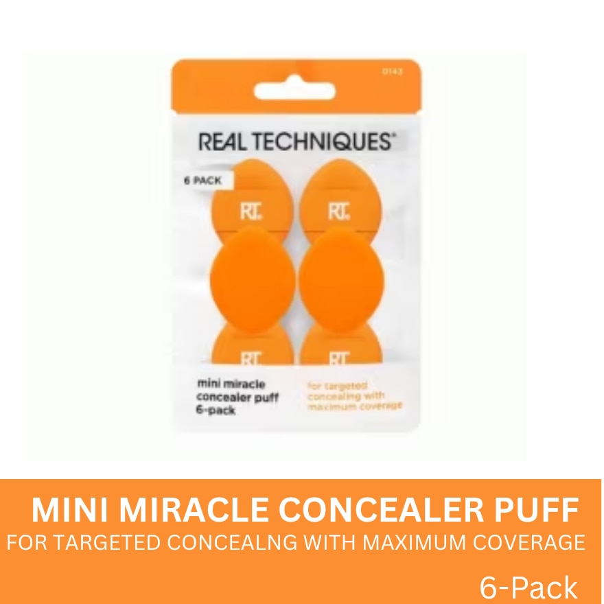 REAL TECHNIQUES Mini Miracle Concealer Puff 6 Pack