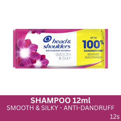 HEAD N SHOULDERS HEAD N SHOULDERS Shampoo Smooth & Silky Anti Dandruff Shampoo 11 Plus 1 12ml