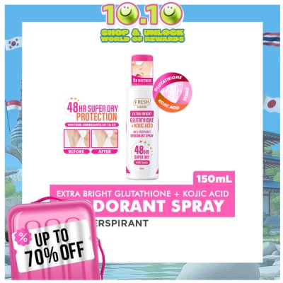 FRESH FRESH Skinlab Extra Bright Glutathione + Kojic Acid Anti-Perspirant Deodorant Spray 150ml