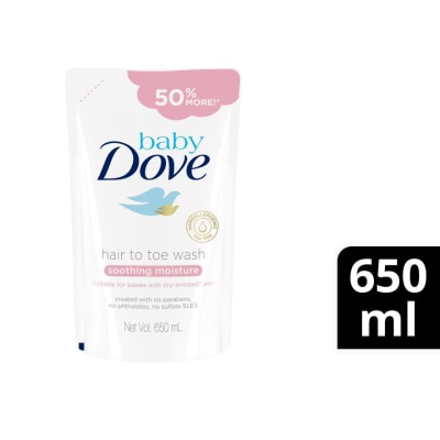 BABY DOVE Baby Dove Hair to Toe Soothing Moisture Refill 650ml