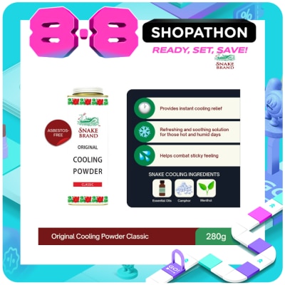 SNAKE BRAND - SNAKE BRAND Prickly Heat Original Cooling Powder Classic 280g image