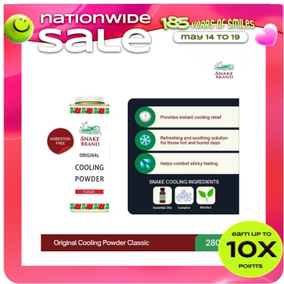 SNAKE BRAND - SNAKE BRAND Prickly Heat Original Cooling Powder Classic 280g