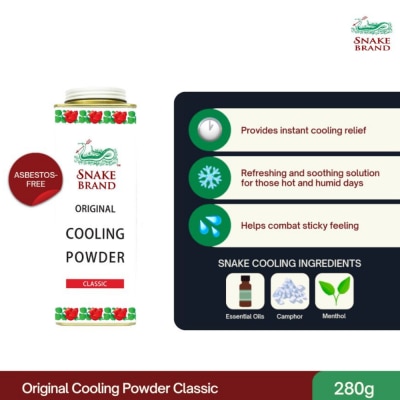 SNAKE BRAND - SNAKE BRAND Prickly Heat Original Cooling Powder Classic 280g