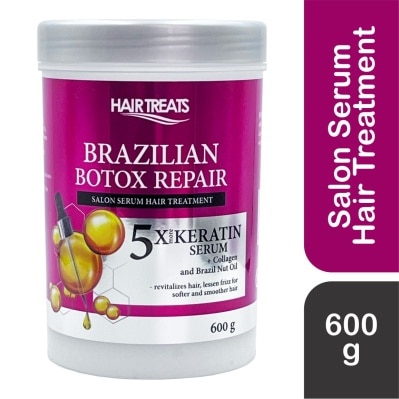 HAIR TREATS - Hair Treats Brazilian Botox Repair Salon Serum Hair Treatment 5X More Keratin Serum Collagen And Brazil Nut Oil