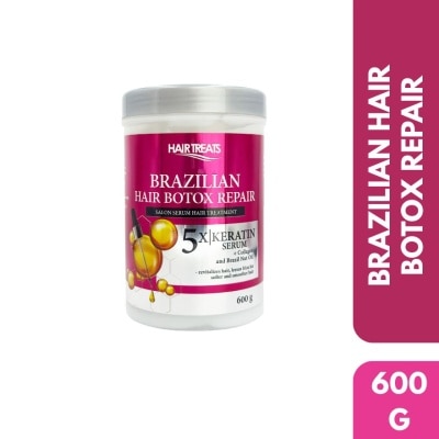 HAIR TREATS - Hair Treats Brazilian Botox Repair Salon Serum Hair Treatment 5X More Keratin Serum Collagen And Brazil Nut Oil image