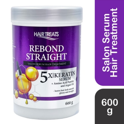 HAIR TREATS - Hair Treats Rebond Straight Salon Serum Hair Treatment 5X More Keratin Serum  Amino Acid Peptide And Argan Oil