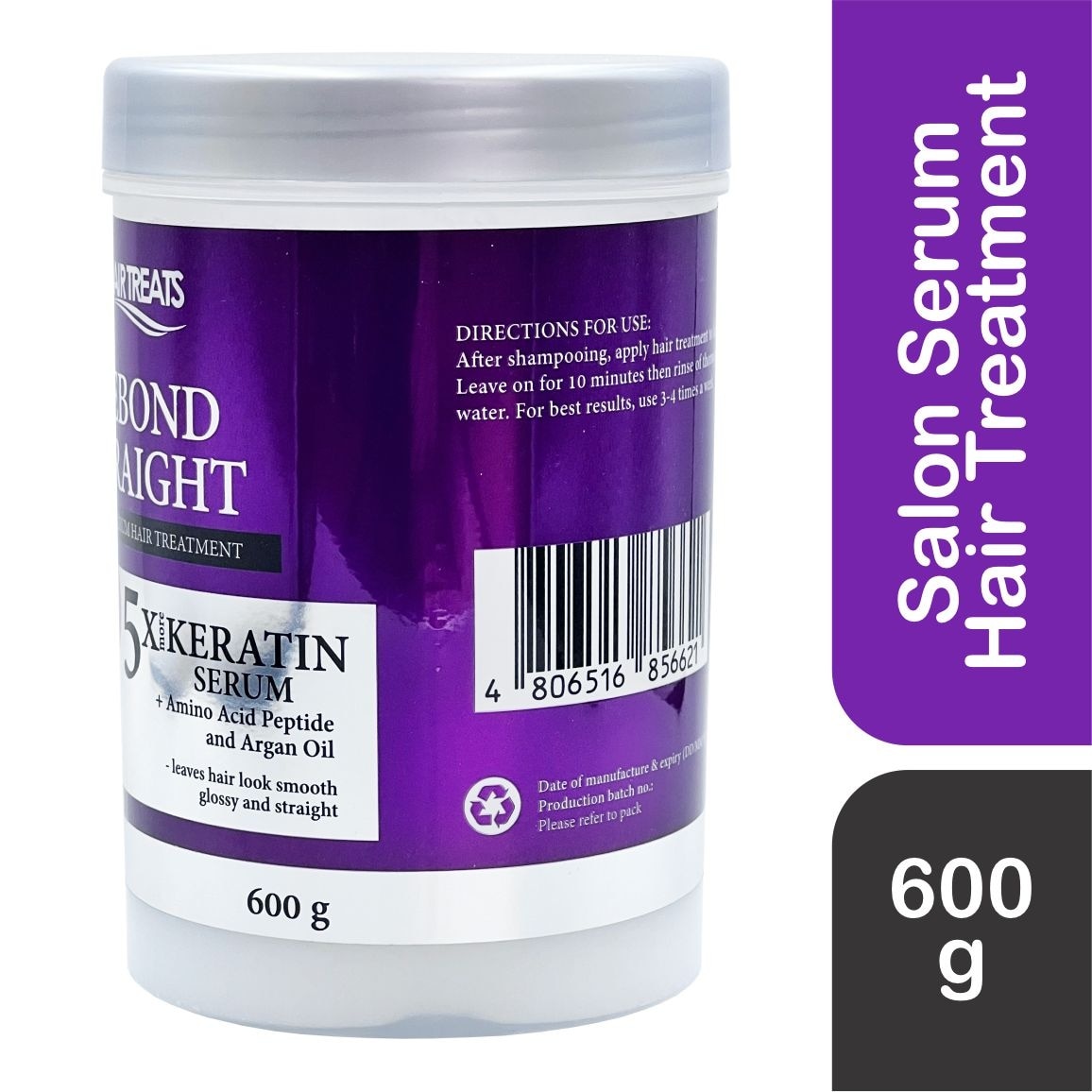 Hair Treats Rebond Straight Salon Serum Hair Treatment 5X More Keratin Serum  Amino Acid Peptide And Argan Oil