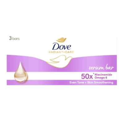 DOVE DOVE Radiant+Care Serum Bar Triples 50x Niacinamide + Omega 6 90G 3x