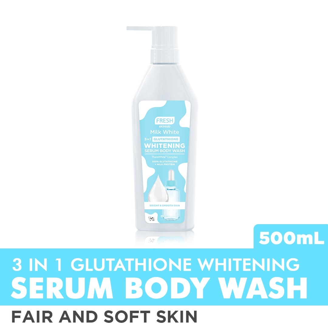 skinlab glutathione FRESH, FRESH Skinlab Milk White Glutathione Brightening Serum Body Wash  500ml