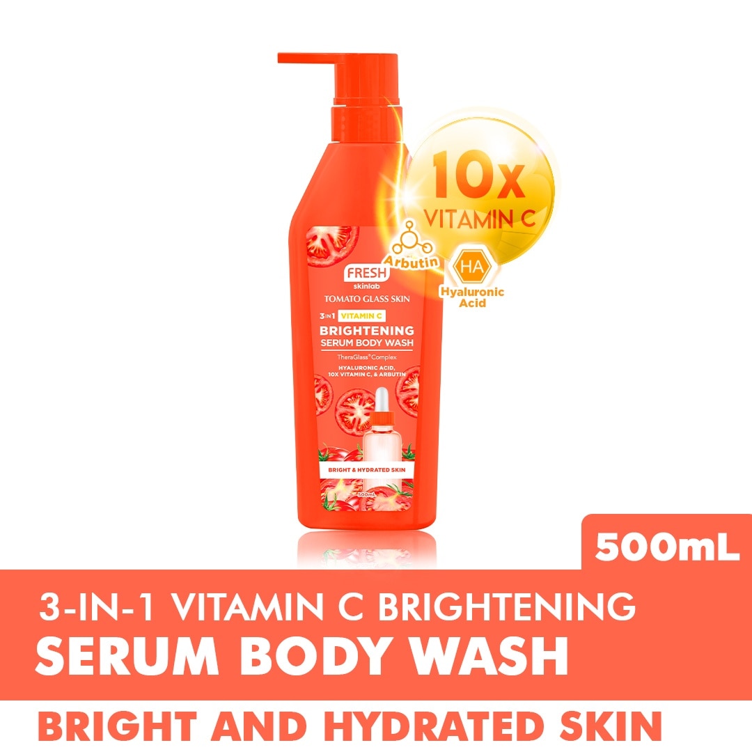 FRESH Skinlab Tomato Glass Skin 3-in-1 Brightening Serum Body Wash 500ml
