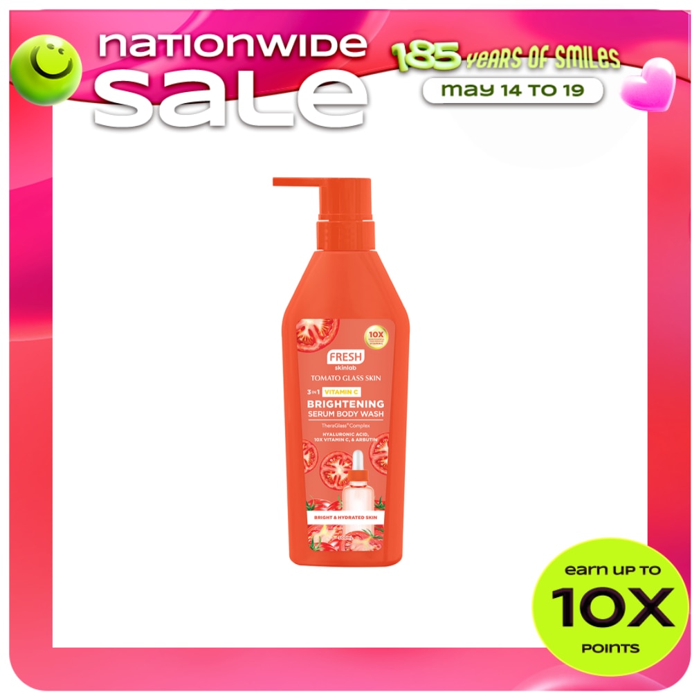 FRESH Skinlab Tomato Glass Skin 3-in-1 Brightening Serum Body Wash 500ml