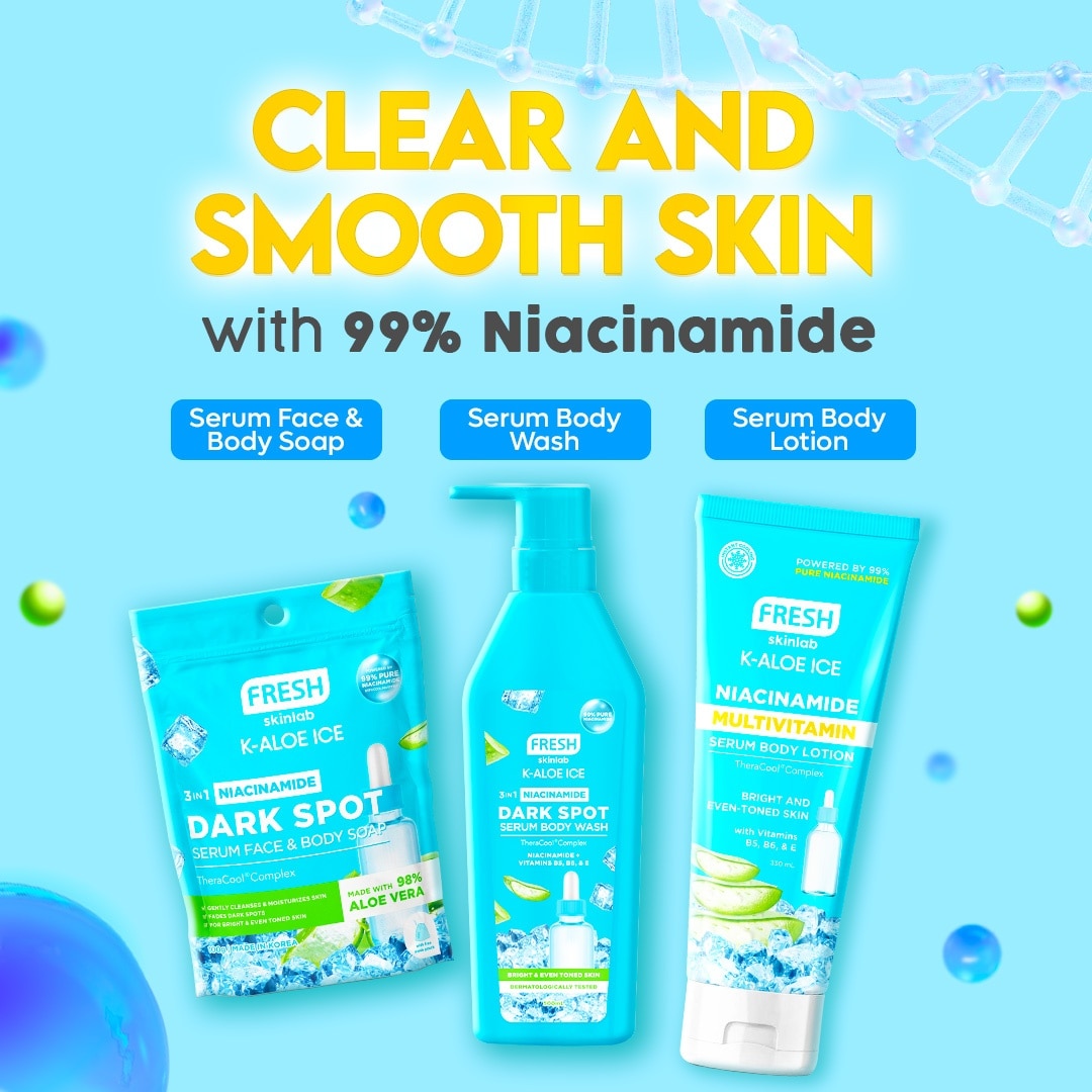 FRESH Skinlab Jeju Aloe Ice 3-in-1 Niacinamide Cooling Serum Body Wash 500ml
