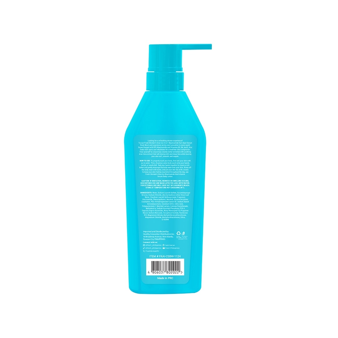 FRESH Skinlab Jeju Aloe Ice 3-in-1 Niacinamide Cooling Serum Body Wash 500ml