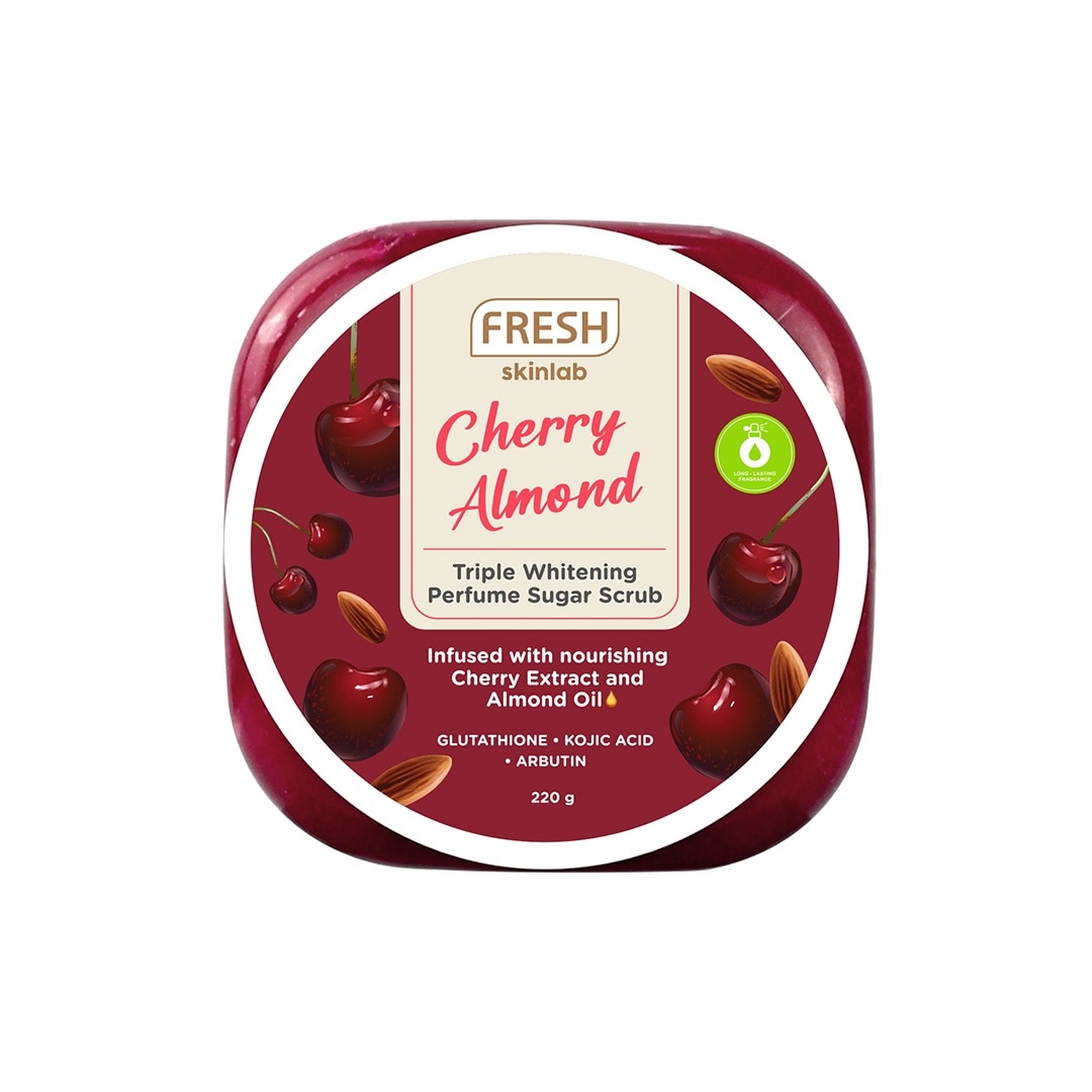 FRESH Skinlab Milk White Cherry Almond Triple Whitening Perfumed Sugar Scrub 220g