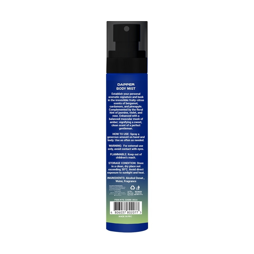 FRESH Scentlab Dapper Body Mist For Men 88ml