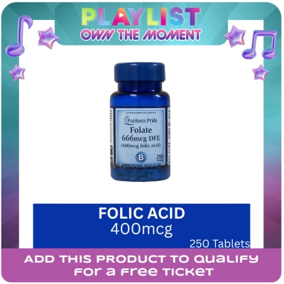 PURITANS PRIDE - PURITANS PRIDE Folic Acid 400mcg 250 Tablets