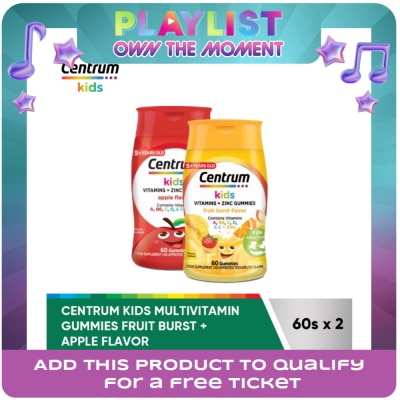 CENTRUM - CENTRUM Centrum Kids Gummies Fruit Burst 60s & Apple 60s (Available in Standard Home Delivery Only)