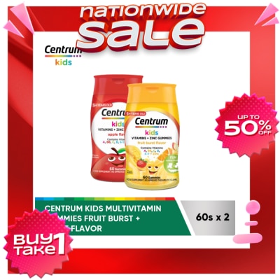 CENTRUM Centrum Kids Gummies Fruit Burst 60s & Apple 60s