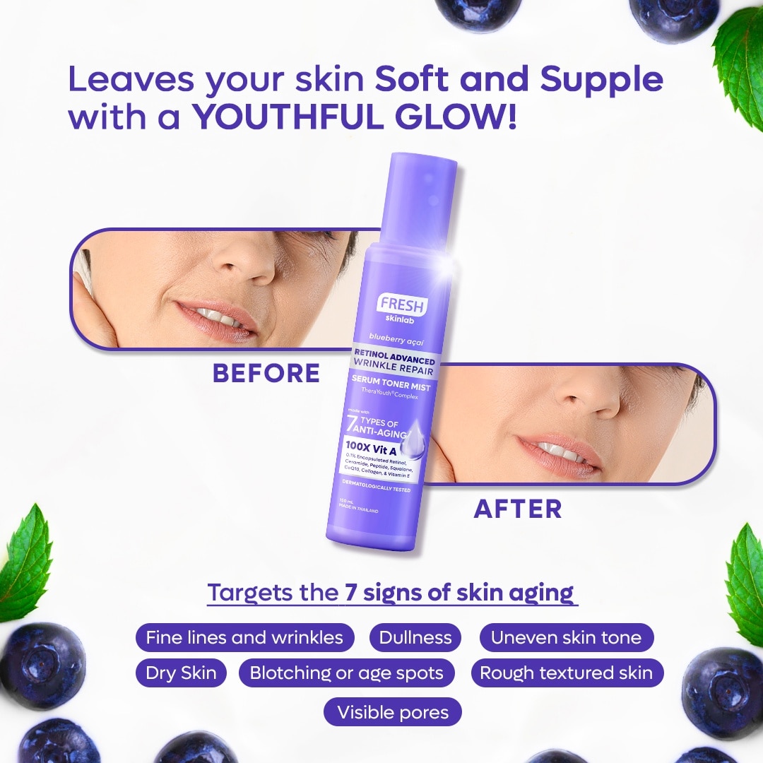 FRESH Skinlab Retinol Advanced Wrinkle Repair Serum Toner Mist 150ml